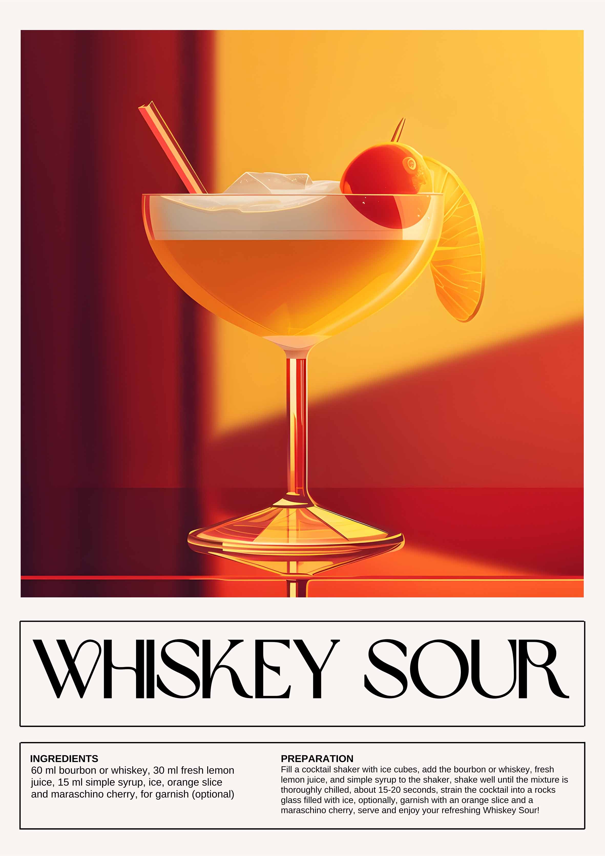 Whiskey Sour metal poster artwork